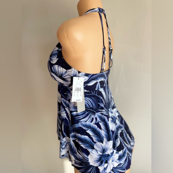 NWT AMORESSA Blue Panther La Belle Tankini Top SIZE 10 - Picture 5 of 12